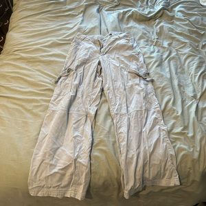 American eagle light blue size 8 super high rise baggy wide leg cargos
